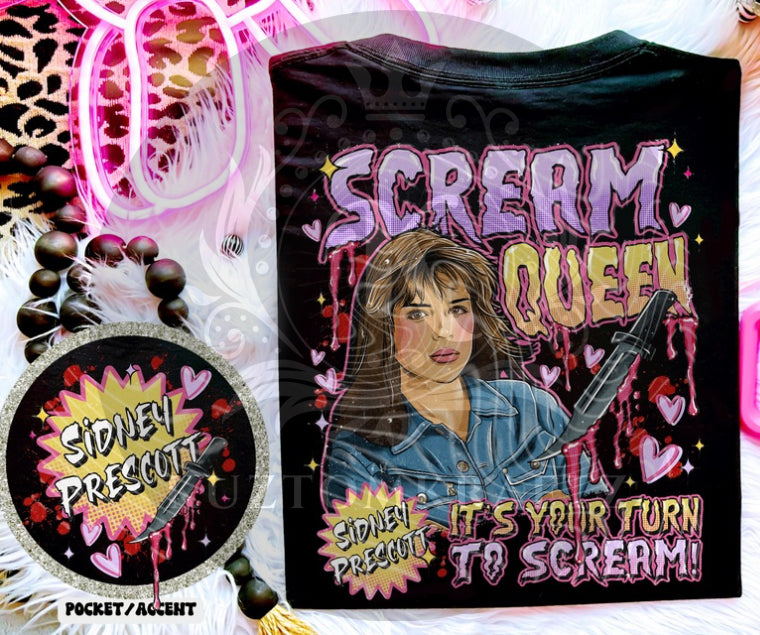 Scream queen dtf transfer sets