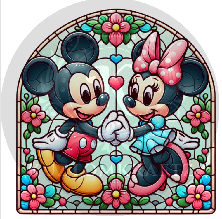 M&M stained glass DTF transfer