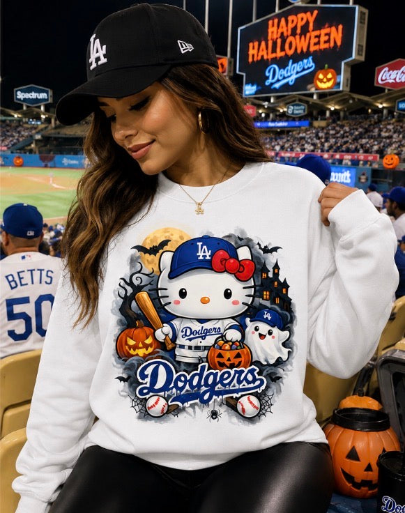 Crewneck sweater Halloween LA kitty