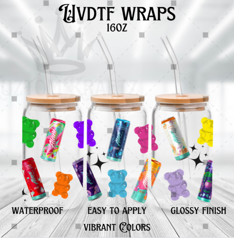 Cute energy drinks 16oz wrap