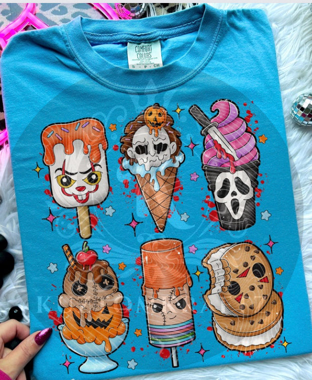 Horror ice cream DTF transfers