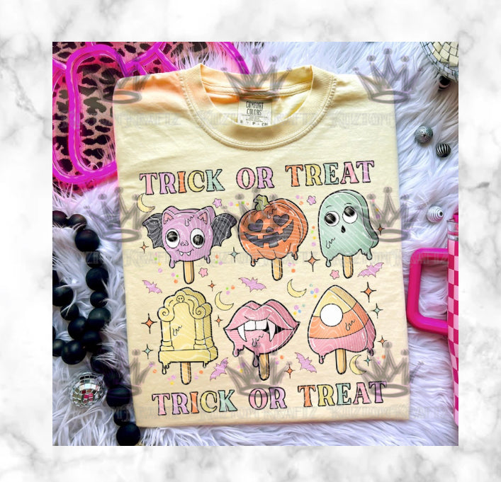 Popsicle characters DTF transfers 