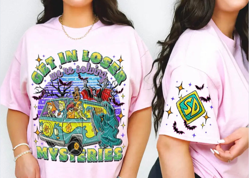 Get in loser mystery van with short sleeve print dtf transfers