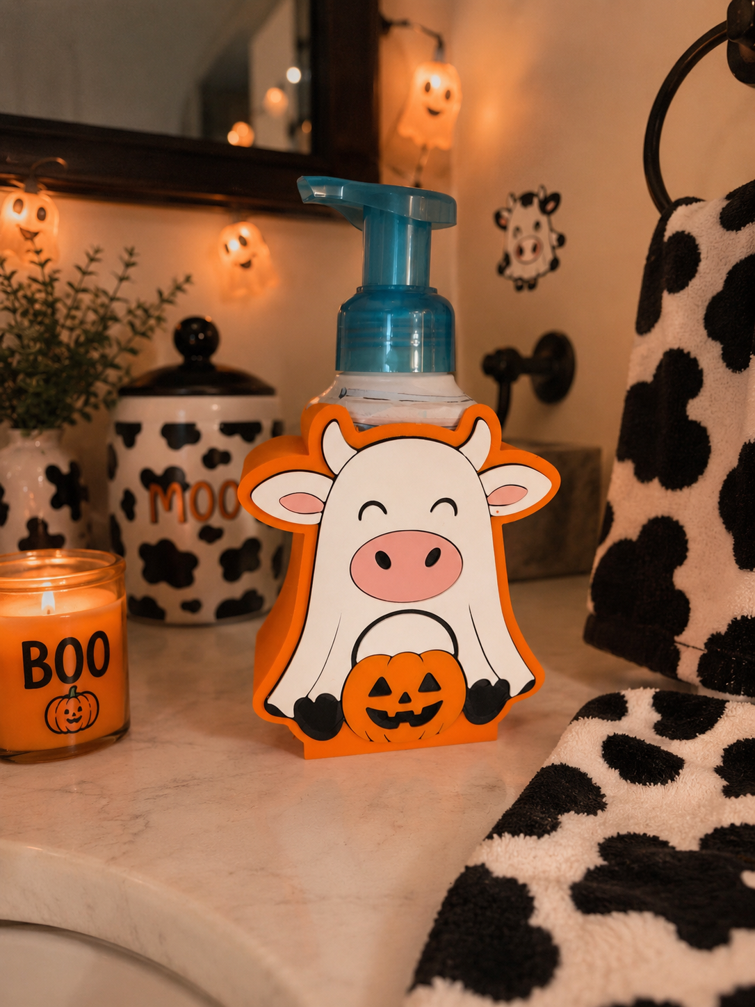 Ghost Cow Halloween soap holder