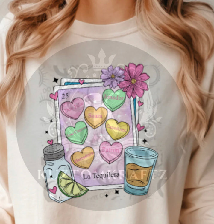 Glitter DTF transfers La Tequilera