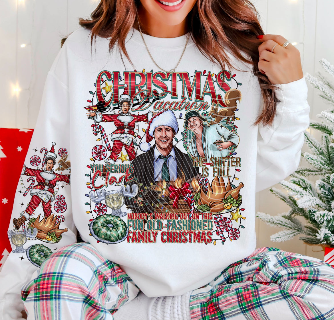 Christmas vacation DTF transfers