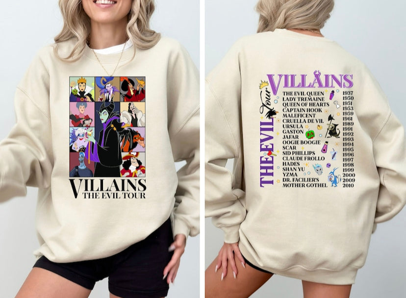 Villains Tour DTF transfer