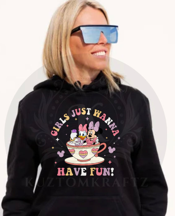 Girls just wanna have fun DTF transfers