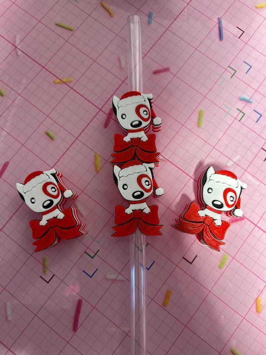Christmas target dog straw toppers Stanley straws