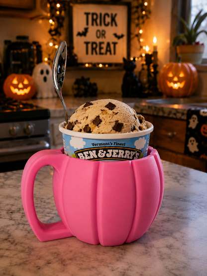 Pumpkin ice cream holder