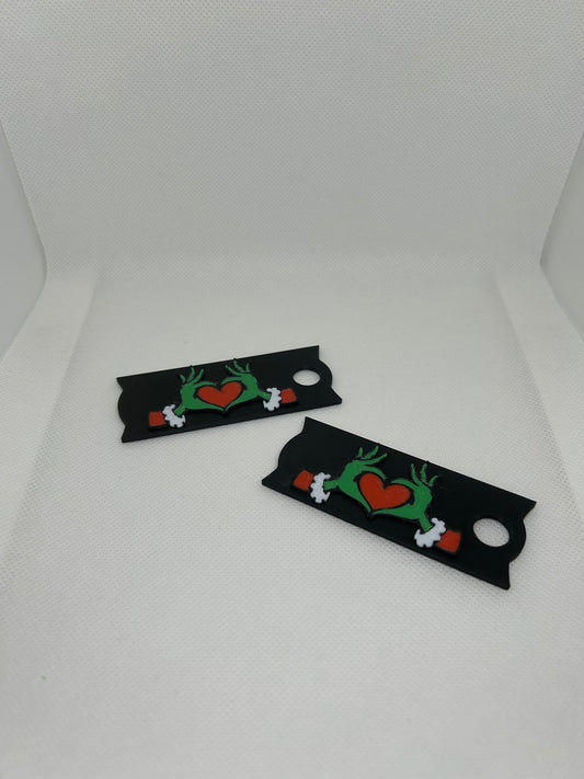3D printed grinch hands lid toppers 40oz