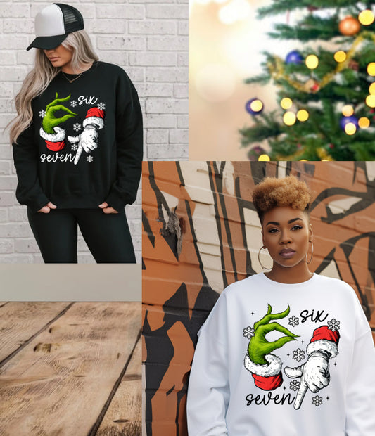Six seven Santa and grinch dtf transfers