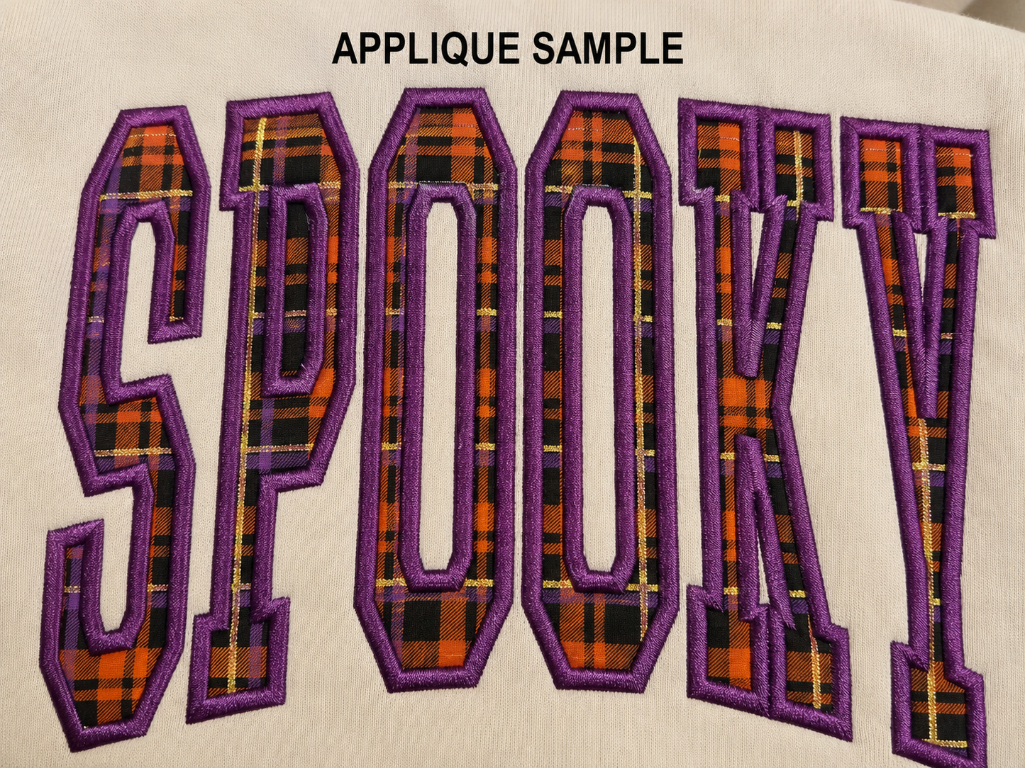 Spooky Appliqué Gildan Crewneck Sweatshirt