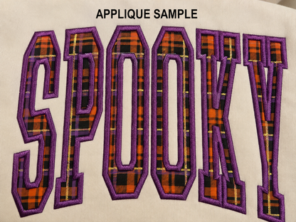 Spooky Appliqué Gildan Crewneck Sweatshirt