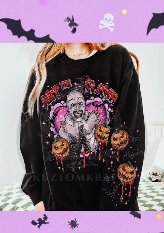 Clown with sleeve dtf transfers