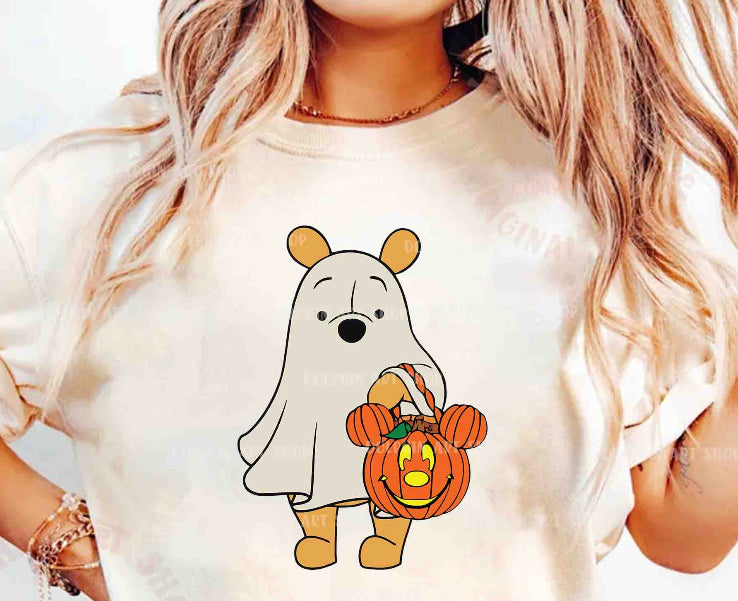 P Bear trick or treating dtf transfers