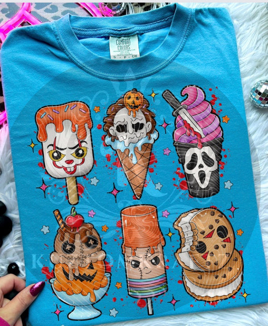 Horror ice cream DTF transfers