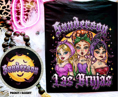 Las Brujas with sleeve or pocket prints