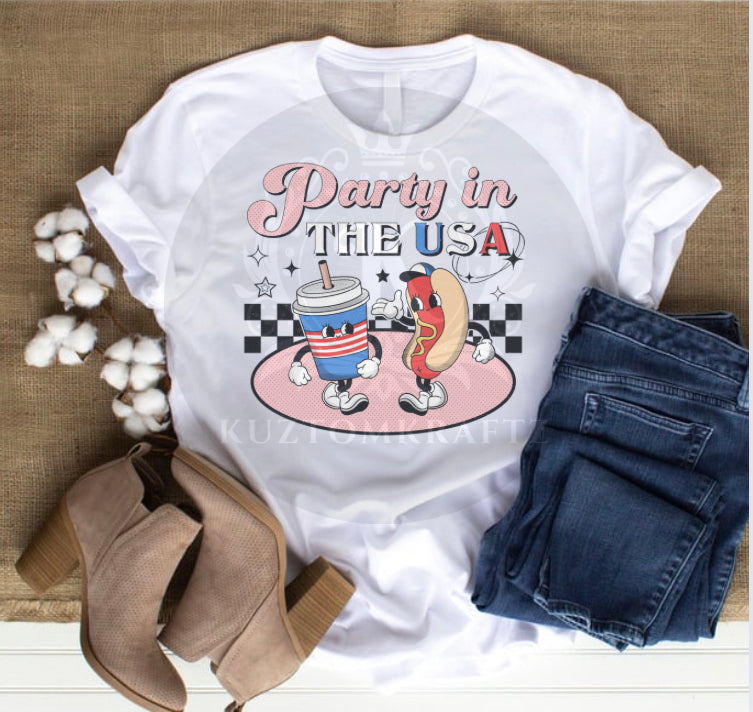 Party in the USA dtf transfers