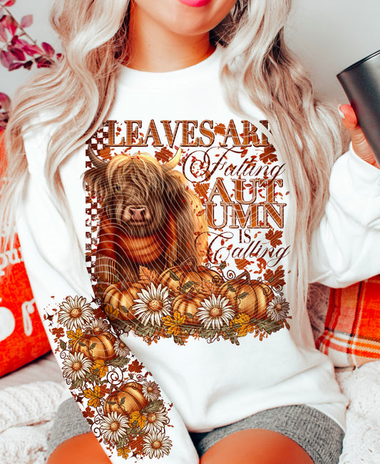 Autum is calling with sleeve print DTF transfers