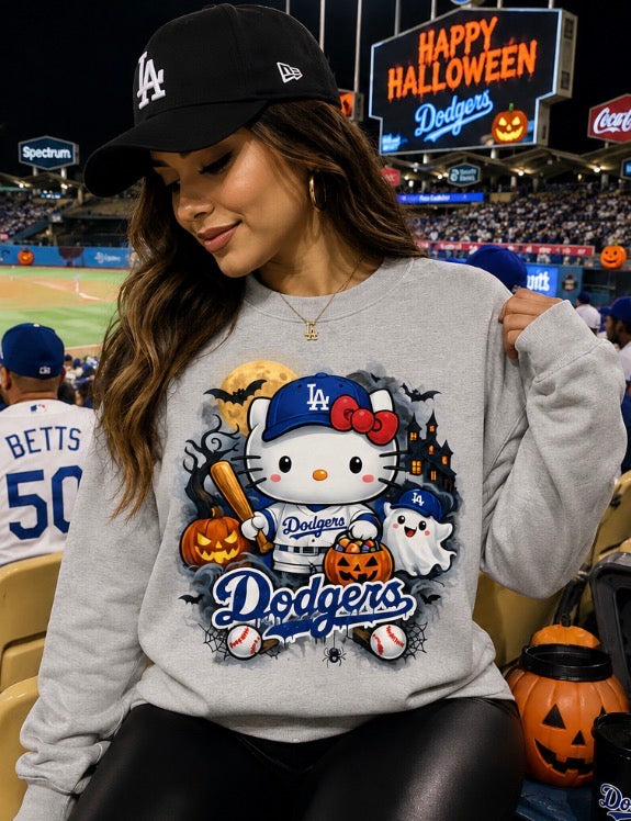 Crewneck sweater Halloween LA kitty