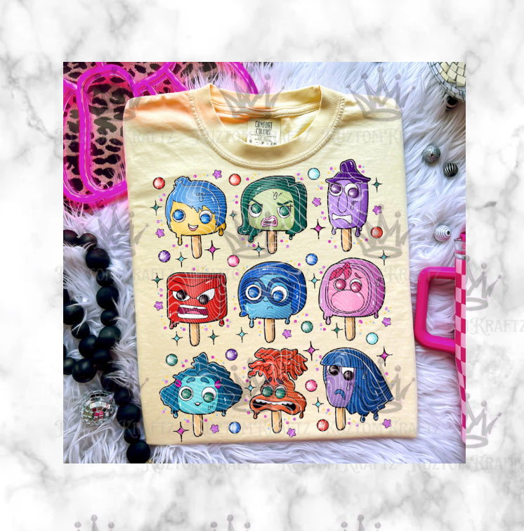 Popsicle characters DTF transfers ￼