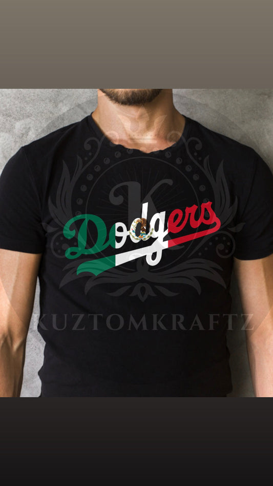 Mexico flag baseball dtf transfer