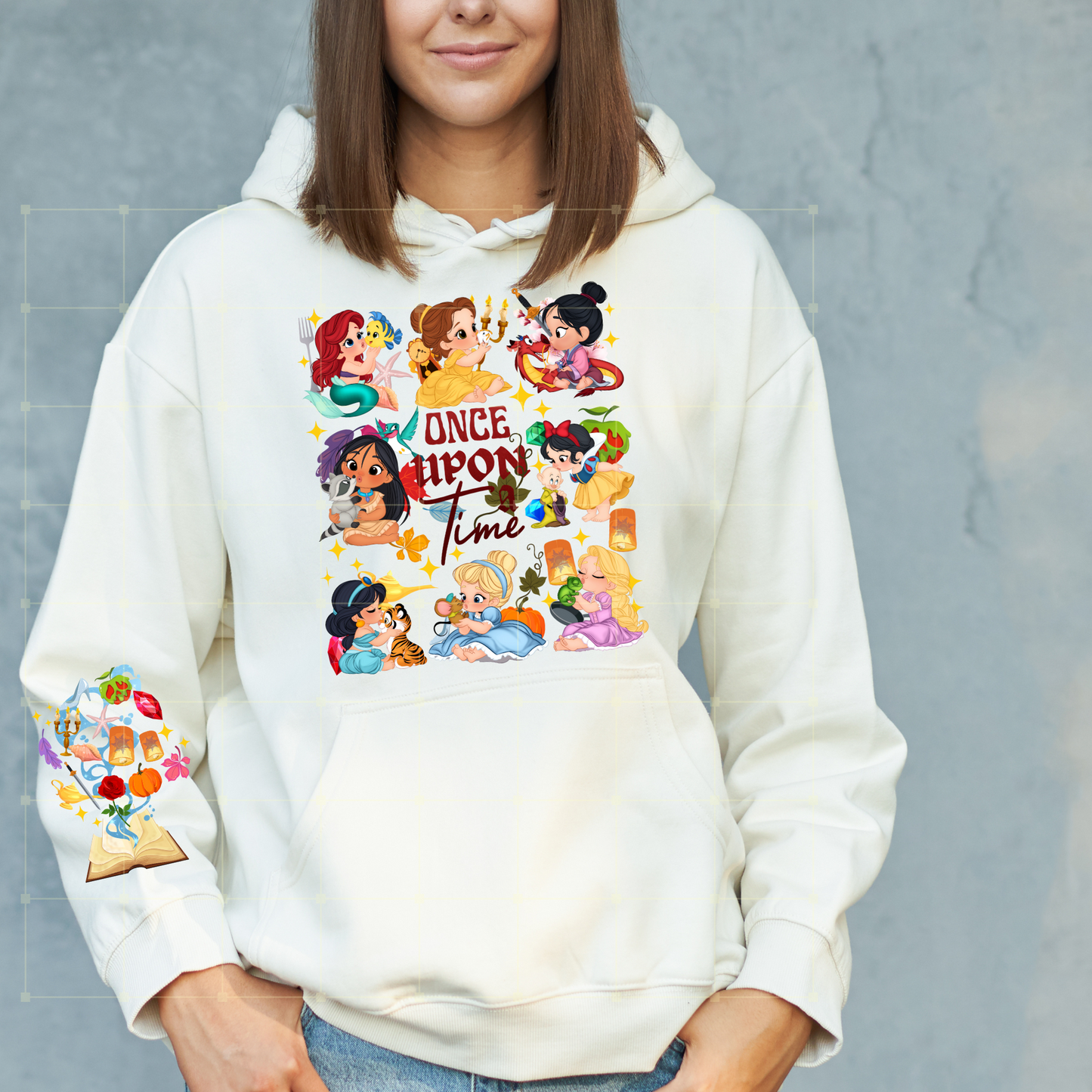 ONCE UPON TIME DTF TRANFER WITH SLEEVE PRINT