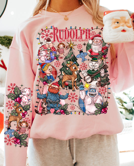 Rudolph DTF Transfers with sleeve prints